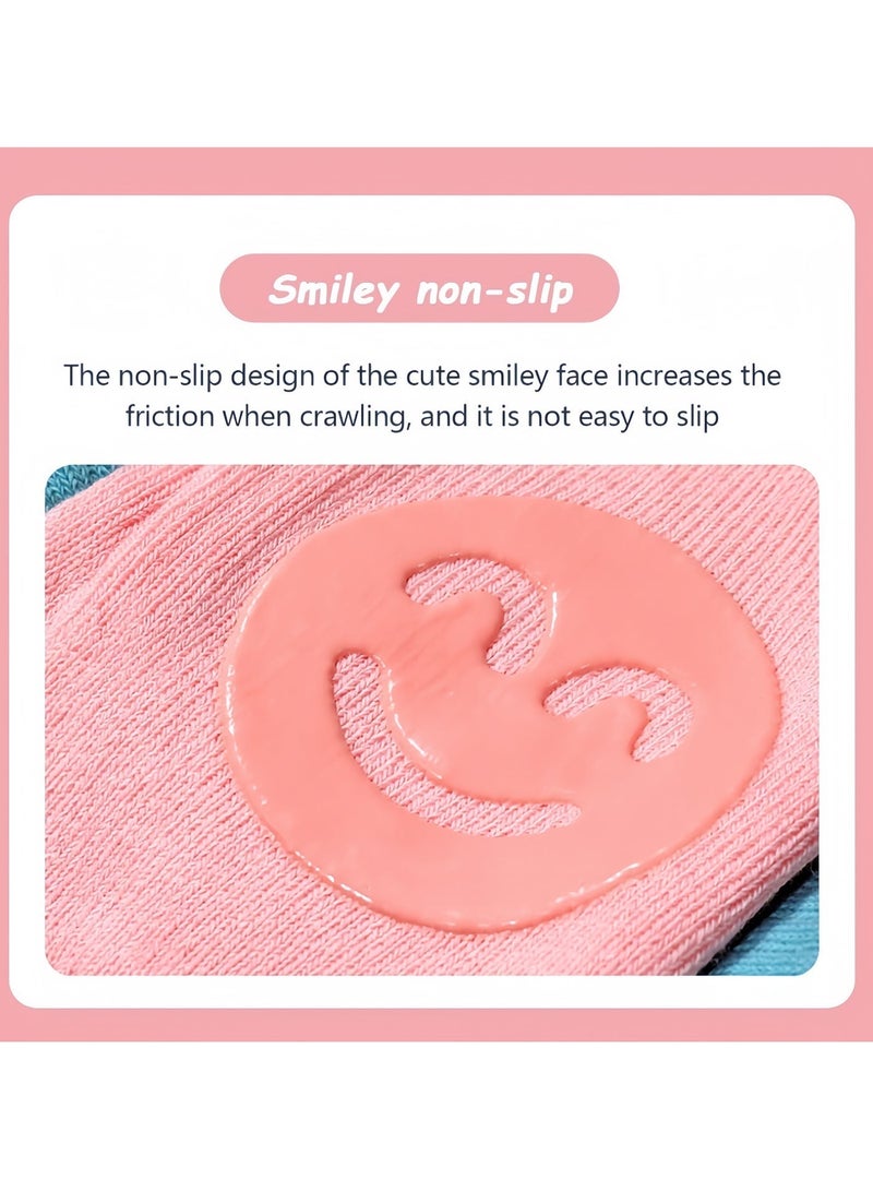 5 أزواج من وسادات الركبة المضادة للانزلاق للأطفال أثناء الزحف، واقيات الركبة للأطفال الصغار، دفايات الساق للأطفال من عمر 6 إلى 24 شهرًا - Image 5